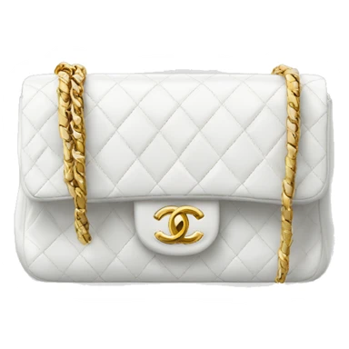 White Chanel bag classic flap sticker