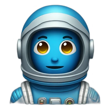 Illustrated blue spaceman sticker