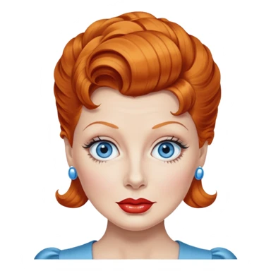 Lucille Ball with blue eyes sticker