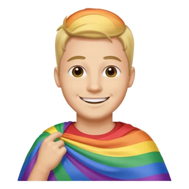 Gay man rainbow sticker