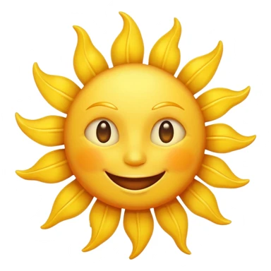 smiling sun emoji, bright and cheerful sticker