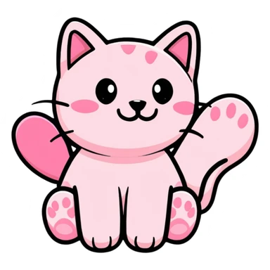 pink pawprint sticker