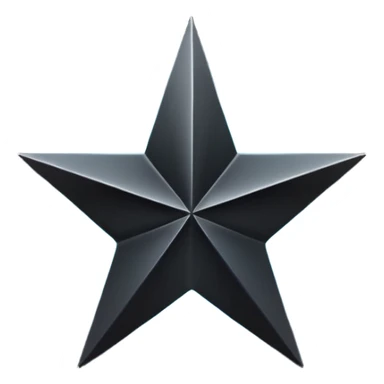 Black star over dark blue background. sticker