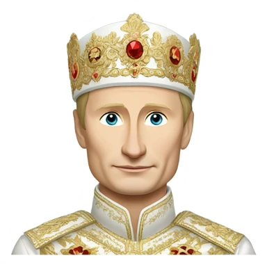 vladimir putin in Romanov dress full body sticker