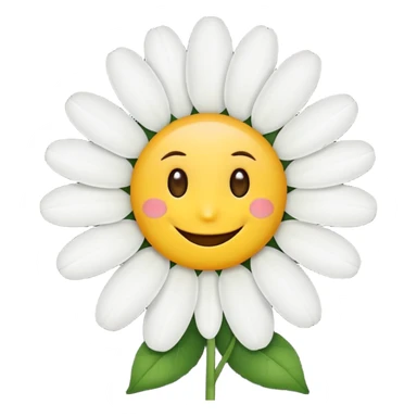 daisy with eyes and smile no face sticker