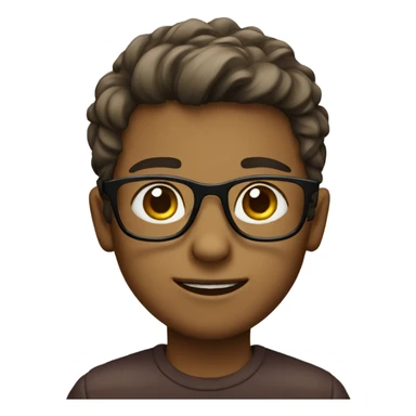 boy with glasses sticker