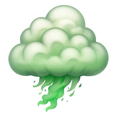 rising cloud of green smoke after explosion sticker