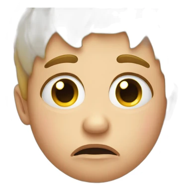 crying emoji with puffy eyes and flushed cheeks sticker