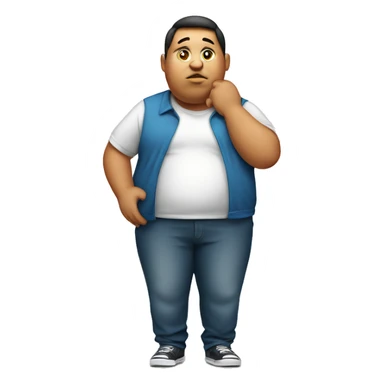 Obese person sticker