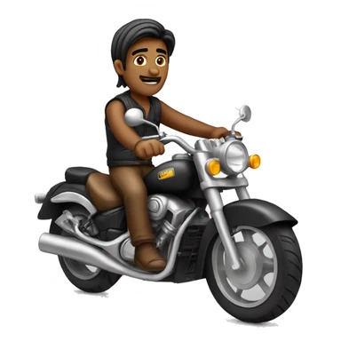 indian dude on a motorbike sticker