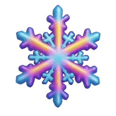 Lisa frank glitter snow flake  sticker