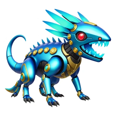  exotic tropical cyber-Protogen-Fakémon-Pokémon-Vernid-creature sticker