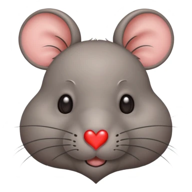 rat with heart eyes sticker