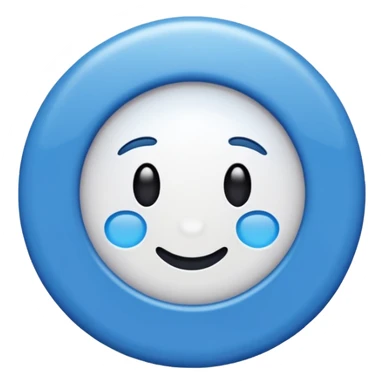 Quiero que hagas un círculo azul y con un chulo en el medio sticker