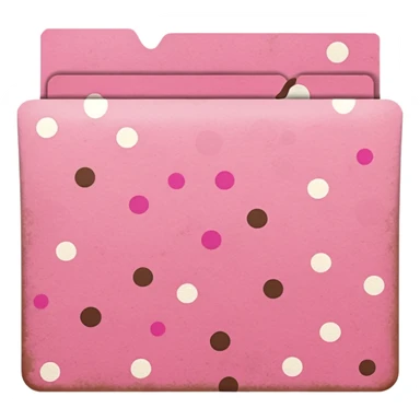 pink and brown polka dot files sticker