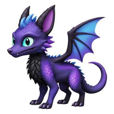 Spyro-Toothless-Sergal-Lykoi-Pokémon-Fakémon-creature-hybrid sticker