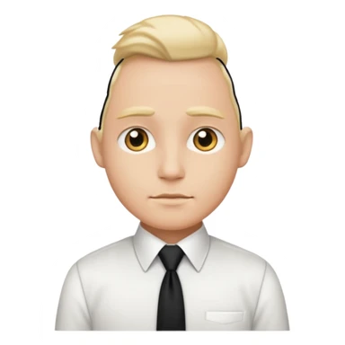 white shirt & black tie sticker