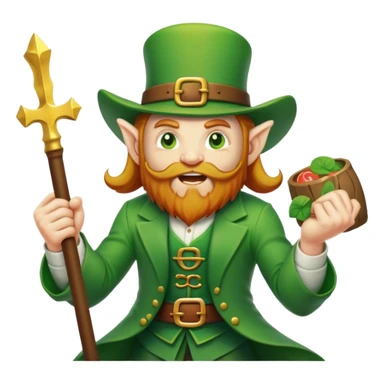 A leprechaun fighting Jesus with a slim jim sticker