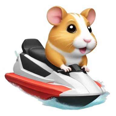 hamster on jetski sticker