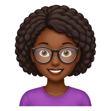 Darkskin girl sassy with glasses  sticker