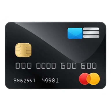black credit card, no text, no numbers sticker