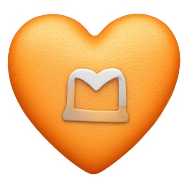light orange heart with band-aid sticker