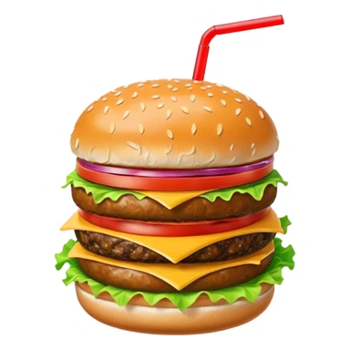 burger and drink sticker