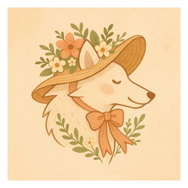 Give the Overwolf logo a cute cottagecore makeover sticker