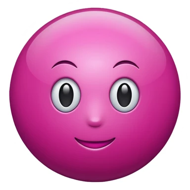 magenta color sphere. Negative : Emoji. sticker