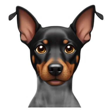 Old dog pinscher black sticker