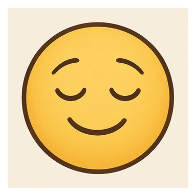 yellow emoji with a relieved face sticker