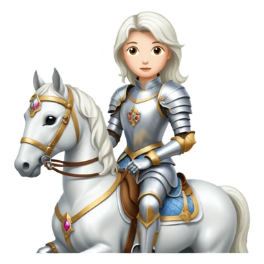 Renaissance princess knight on horse sticker