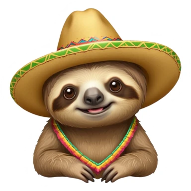 Sloth wearing a sombrero  sticker