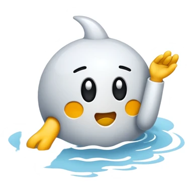 Faça um emoji de um laço branco de iphone sticker