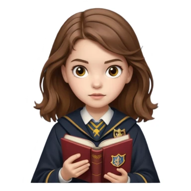 Barbara palvin as Hermione granger reading sticker