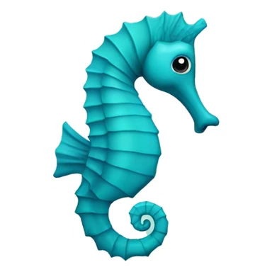 teal and blue seahorse sticker
