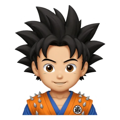 goku kid smiling from dragon ball emoji sticker