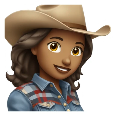 Very pretty brunette cowgirl  sticker