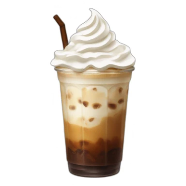 Iced coffee with whipped cream sticker