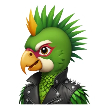 vocalist animal punk parrot sticker