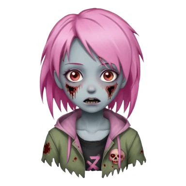 Anime Pink ZombieGirl She/Her sticker