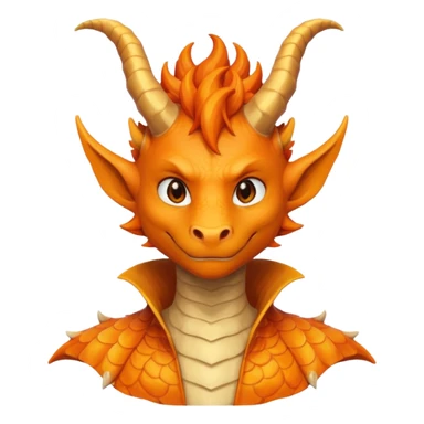 Anime Dragon Human Orange He/Him sticker