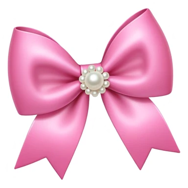 Pink bow with pearls sticker