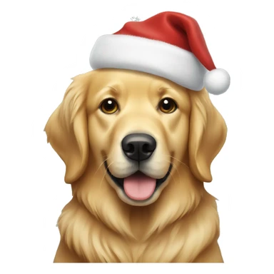 Golden retriever Christmas sticker