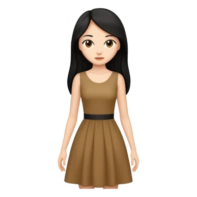 emoji de mujer morena pelo largo con cintura sticker