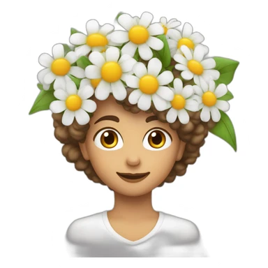 Garçon de 15 ans grand blanc au cheveux brun court qui tient un bouquet de fleurs sticker