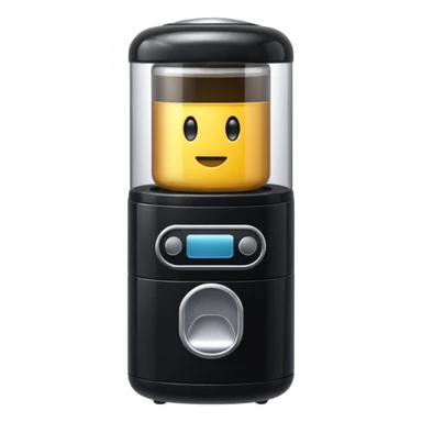 Black gacha machine sticker