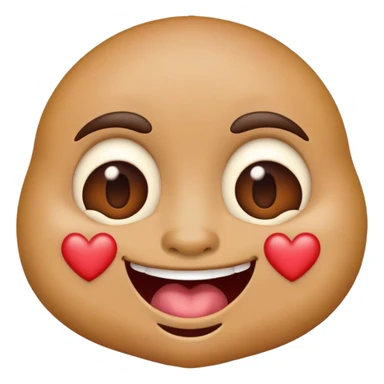 Traditional emoji face with heart eyes and drooling mouth sticker