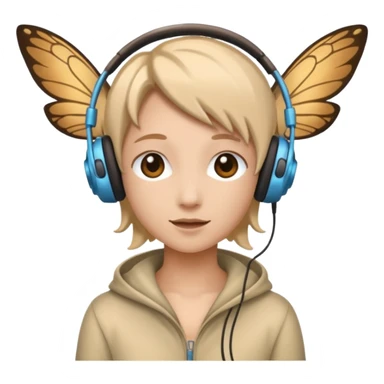 fairy headpones sticker