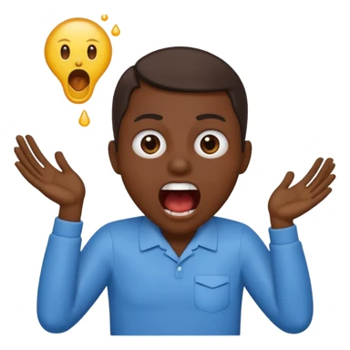 GEEEEKED Black Enzyme Emoji screaming WATERRR while holding an endocrine system emoji sticker